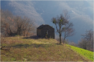 Essicatoio per castagne abbandonato in Val Noveglia. Foto Cesare Pozzoli