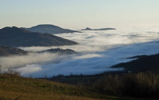 Vista da Montebello verso la bassa valle